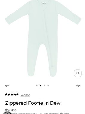 Kyte Baby Zipper Footed One-Piece Pajamas